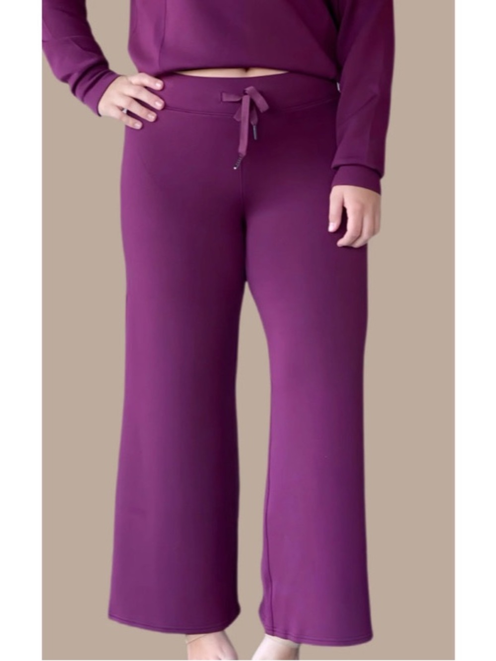 SPANX AirEssentials Wide Leg Pant in Plum Berry Women’s Size Large